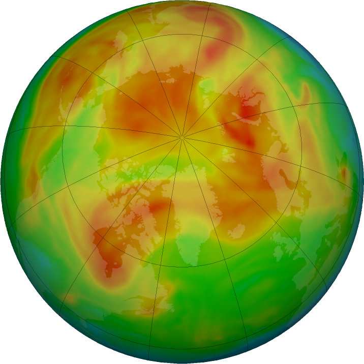 Arctic ozone map for 23 April 2017